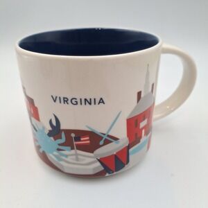 Starbucks Virginia 2014 You are Here Collectors Mug Crab Flag Drums